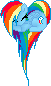 Rainbow Dash Pixel Heart