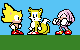 Super Sonic.Golden tails and hyper knuckles
