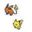 Pikachu and Raichu 