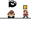 mario and goomba and bullet bill
