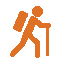 hiking orange