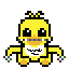 widered golden chica plush
