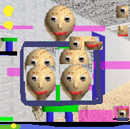 the computer broke down when the game was turned off. the images show 1 and 2 heads, and the head, and the eyes, and the mouth. can the pieces vomit? don't look at it that hard. baldi  Glitch