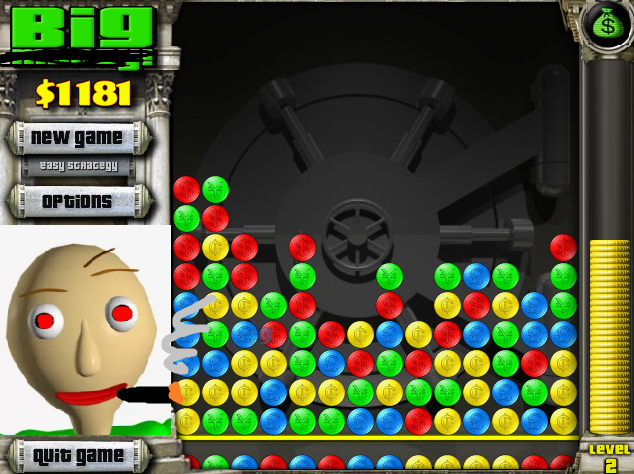 baldi big money easy to play but hard to be master the game takes place on a grid full of colored coins