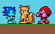 Sonic tails and knuckles on the game boy colour