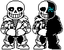 KaliniHoudini) Rising Stars - Sans Sprite (Left Original, Right Custom)