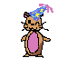 hamster with party hat