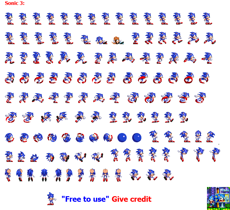sonic sprites for my fangame WIP