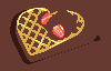fancy heart waffle