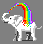 Cute rainbow elephant